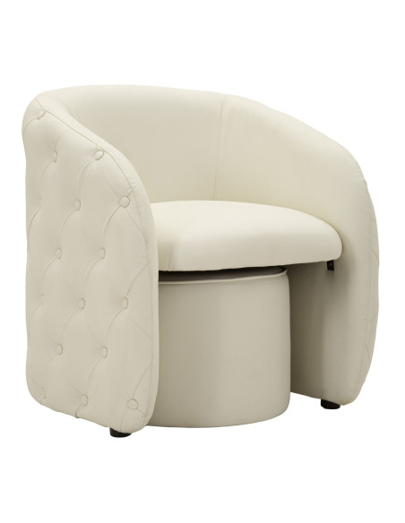 POLTRONA C/PUFF ZAGABRIA CM 76X75X80-Ø 47X35 