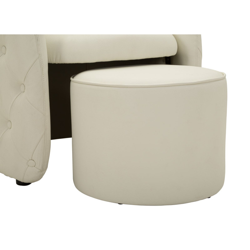 POLTRONA C/PUFF ZAGABRIA CM 76X75X80-Ø 47X35 