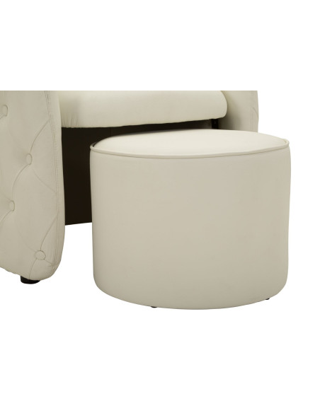 POLTRONA C/PUFF ZAGABRIA CM 76X75X80-Ø 47X35 