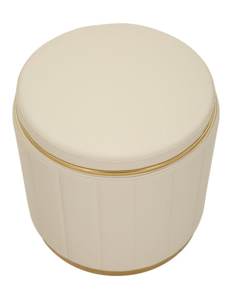 PUFF C/CONTENITORE LONDON CREMA CM Ø 46,5X44 