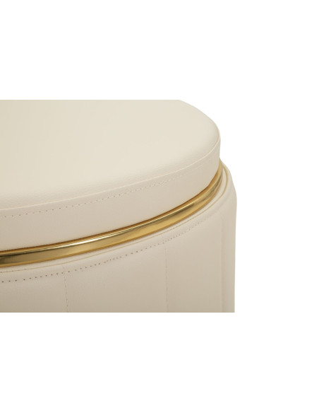 PUFF C/CONTENITORE LONDON CREMA CM Ø 46,5X44 
