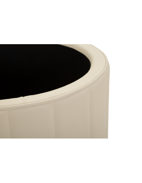 PUFF C/CONTENITORE LONDON CREMA CM Ø 46,5X44 