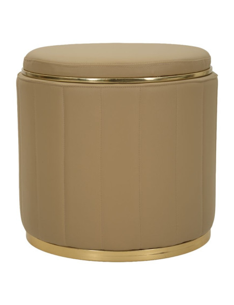 PUFF C/CONTENITORE LONDON MARRONE CM Ø 46,5X44 