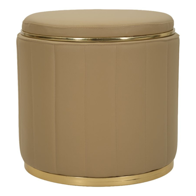 PUFF C/CONTENITORE LONDON MARRONE CM Ø 46,5X44 