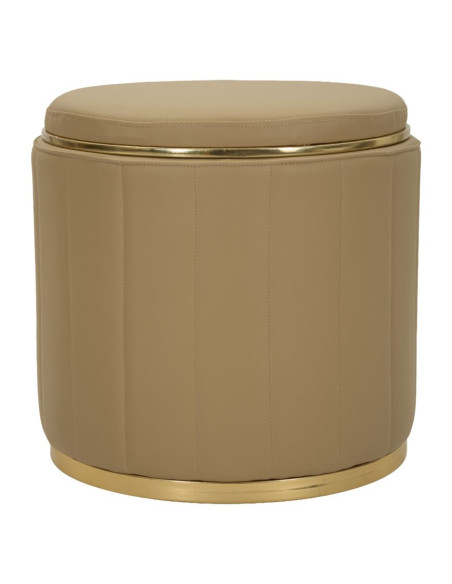 PUFF C/CONTENITORE LONDON MARRONE CM Ø 46,5X44 