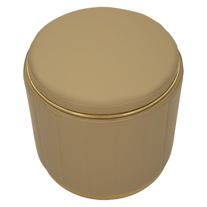PUFF C/CONTENITORE LONDON MARRONE CM Ø 46,5X44 