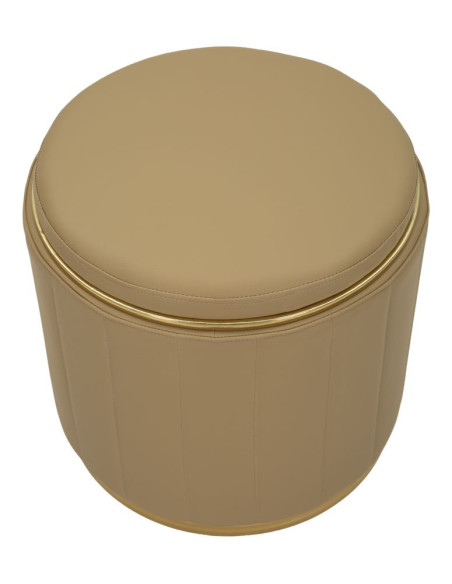 PUFF C/CONTENITORE LONDON MARRONE CM Ø 46,5X44 