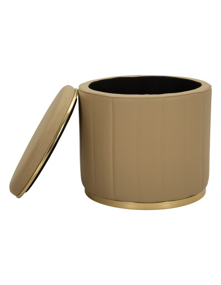 PUFF C/CONTENITORE LONDON MARRONE CM Ø 46,5X44 