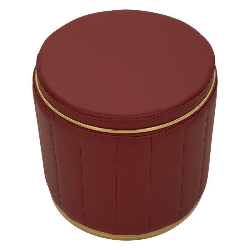 PUFF C/CONTENITORE LONDON ROSSO CM Ø 46,5X44 