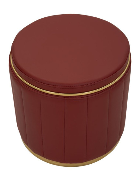 PUFF C/CONTENITORE LONDON ROSSO CM Ø 46,5X44 