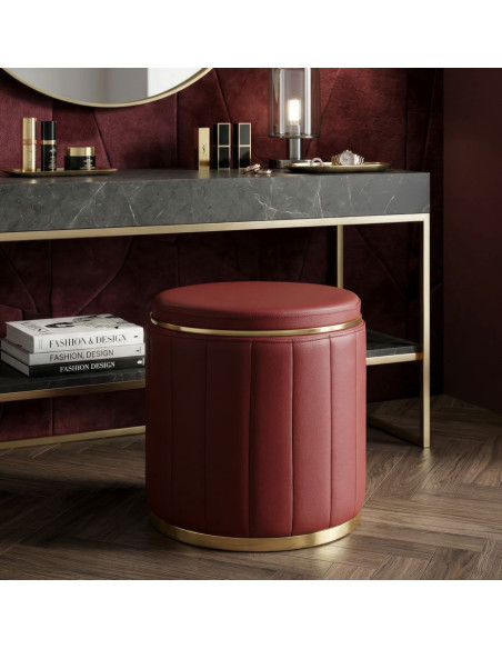 PUFF C/CONTENITORE LONDON ROSSO CM Ø 46,5X44 