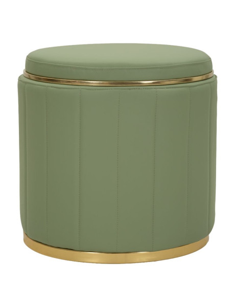 PUFF C/CONTENITORE LONDON VERDE CM Ø 46,5X44 