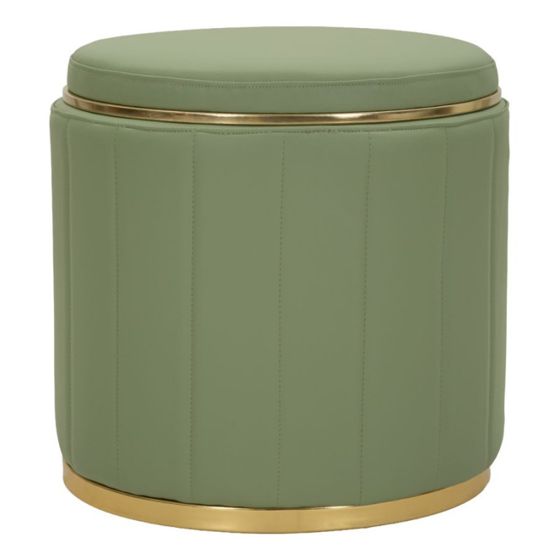 PUFF C/CONTENITORE LONDON VERDE CM Ø 46,5X44 