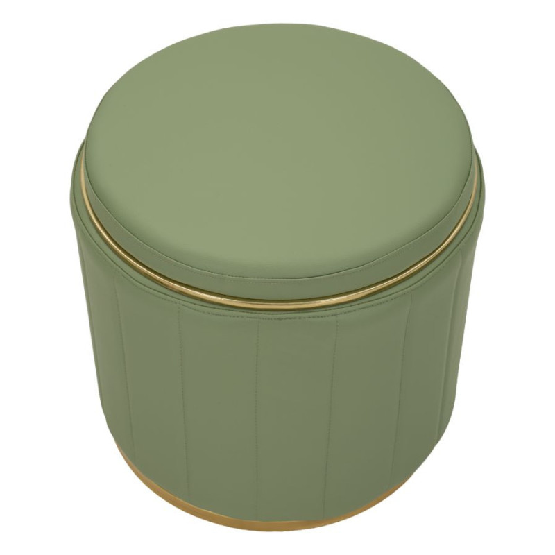 PUFF C/CONTENITORE LONDON VERDE CM Ø 46,5X44 