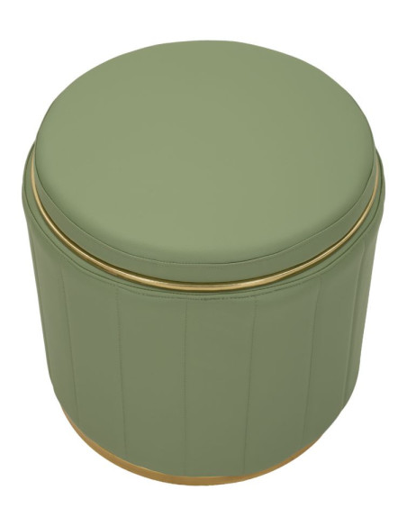 PUFF C/CONTENITORE LONDON VERDE CM Ø 46,5X44 