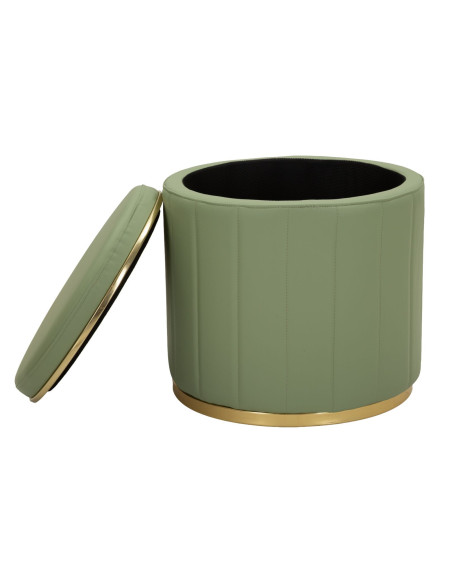PUFF C/CONTENITORE LONDON VERDE CM Ø 46,5X44 