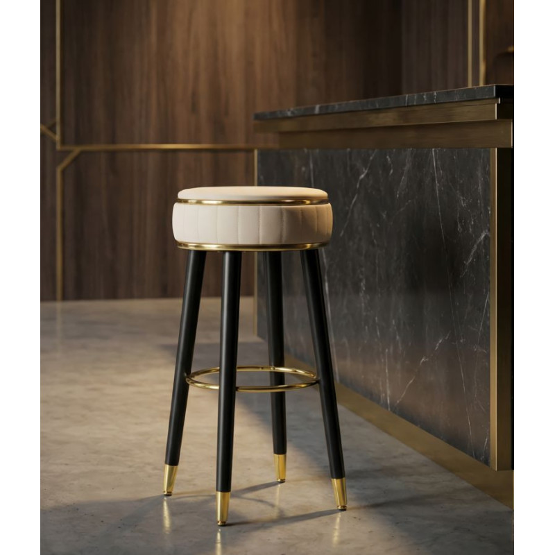 SGABELLO BAR LONDON CREMA CM Ø 38X74 