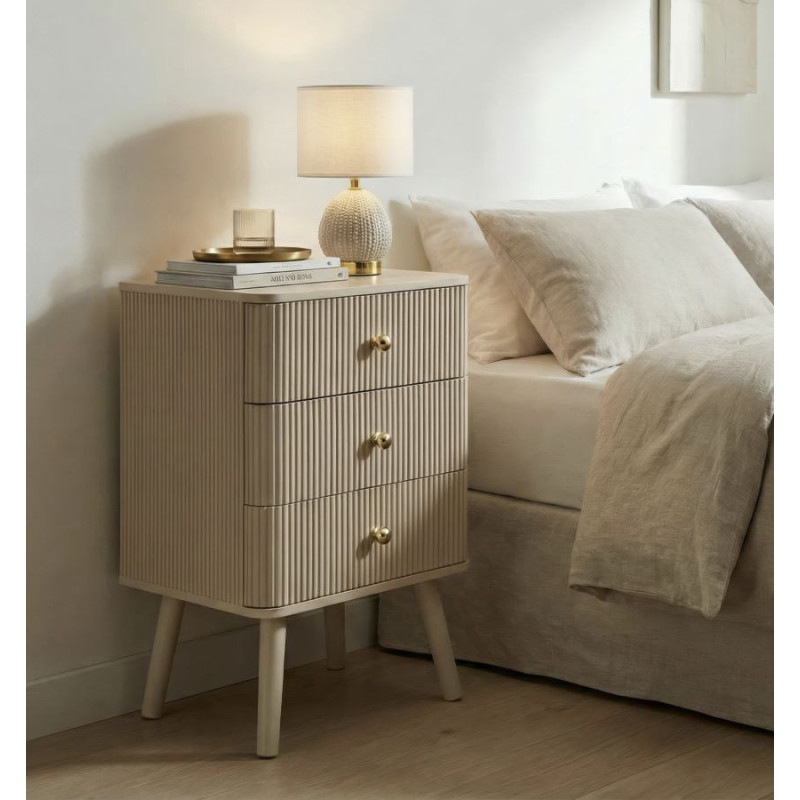 COMODINO 3 CASSETTI SHY CM 37,5X34X61 