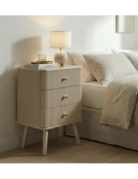 COMODINO 3 CASSETTI SHY CM 37,5X34X61 