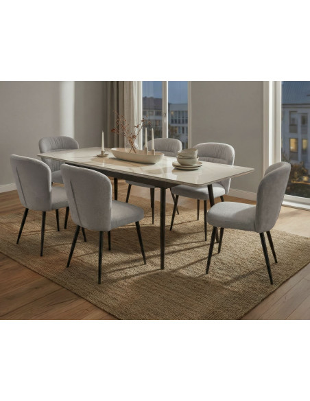 TAVOLO DA PRANZO ALLUNGABILE MATT CM 120X80X75 (APERTO CM 155X80X75) 