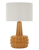 Lampe à poser moutarde et blanche en céramique, fer et tissu Ø 30 x 51,5 cm Gress