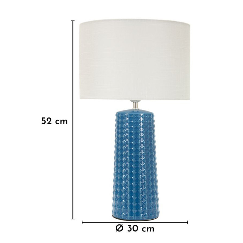 LAMPADA DA TAVOLO GLISS BLU CM Ø 30X52 