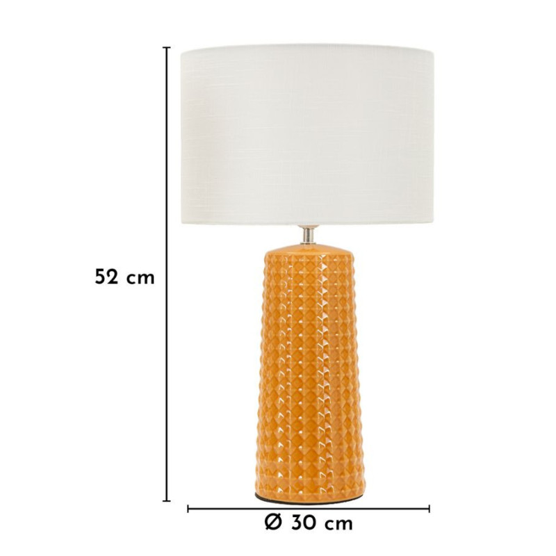 LAMPADA DA TAVOLO GLISS SENAPE CM Ø 30X52 