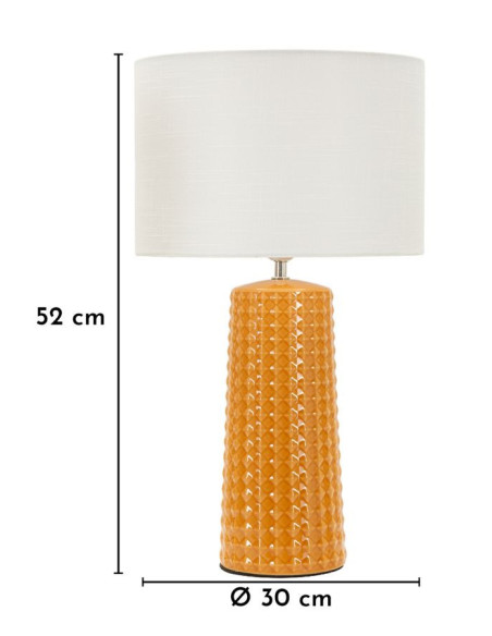 LAMPADA DA TAVOLO GLISS SENAPE CM Ø 30X52 