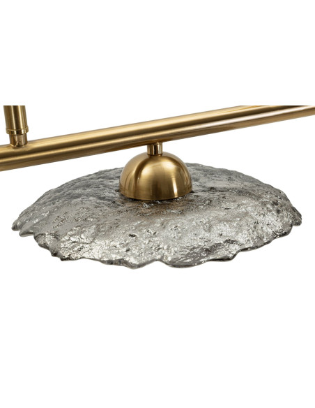 LAMPADARIO EMILY 3 LUCI VETRO GRIGIO CM 100X24X18 