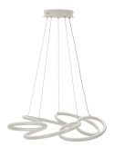 Suspension LED blanche en aluminium, fer et PVC Ø 55 x 120 cm Glovy