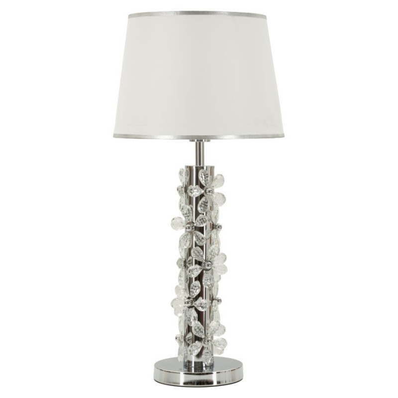 LAMPADA DA TAVOLO SILVER FLOWER CM Ø 35X74 
