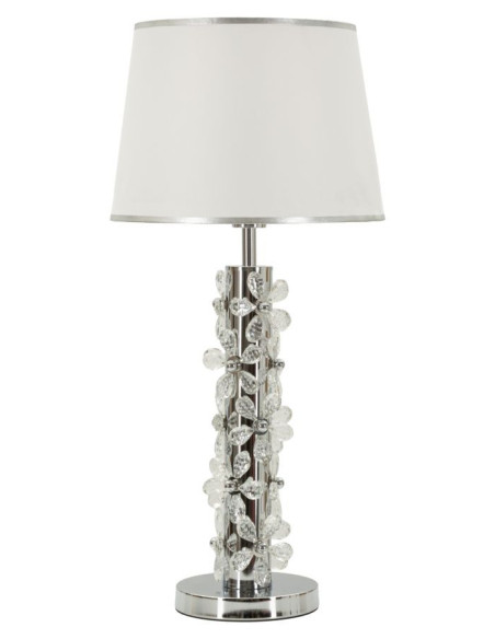 LAMPADA DA TAVOLO SILVER FLOWER CM Ø 35X74 