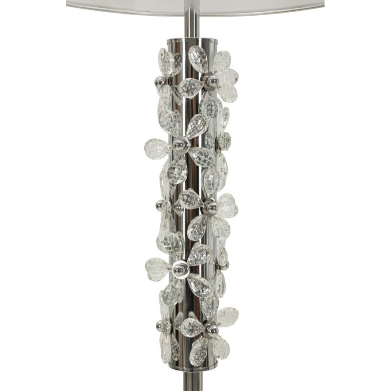 LAMPADA DA TAVOLO SILVER FLOWER CM Ø 35X74 
