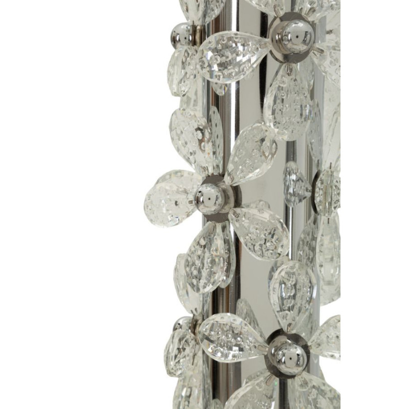LAMPADA DA TAVOLO SILVER FLOWER CM Ø 35X74 