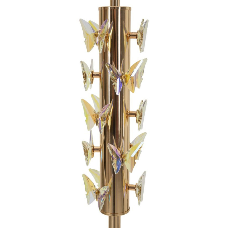 LAMPADA DA TERRA GOLD BUTTERFLY CM Ø 45X157 