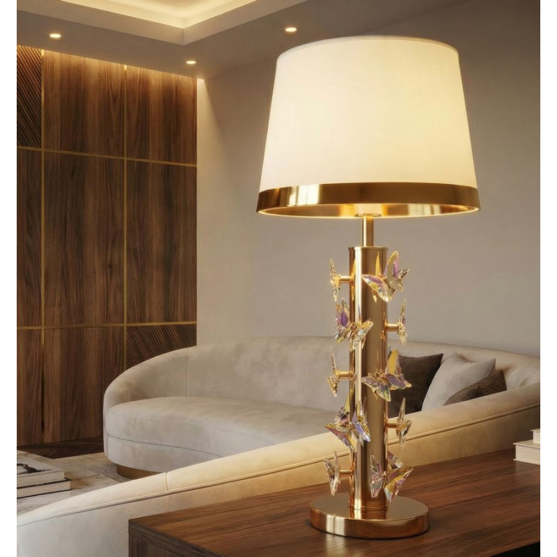LAMPADA DA TAVOLO GOLD BUTTERFLY CM Ø 35X74 