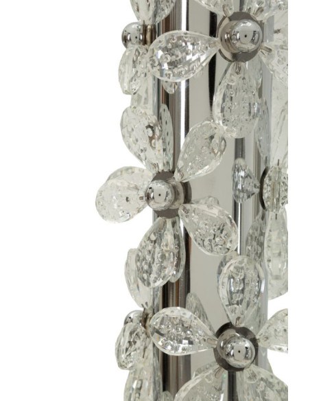 LAMPADA DA TERRA SILVER FLOWER CM Ø 45X157 