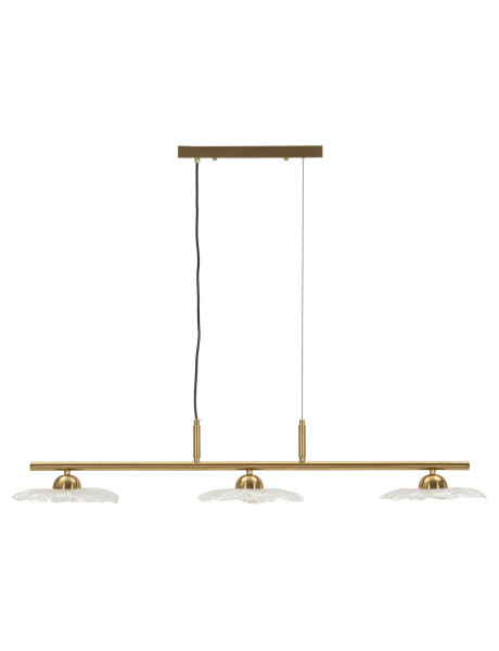 LAMPADARIO EMILY 3 LUCI VETRO TRASPARENTE CM 100X24X18 