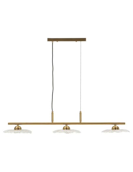 LAMPADARIO EMILY 3 LUCI VETRO TRASPARENTE CM 100X24X18 