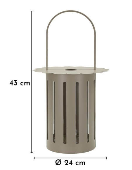 LANTERNA SATURNO TORTORA CM Ø 24X43 