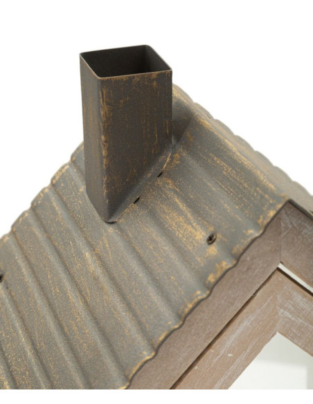 LANTERNE HOME FLOWER COPPIA CM 18X13X36-12,5X8,5X25 (VETRO TEMPERATO) 