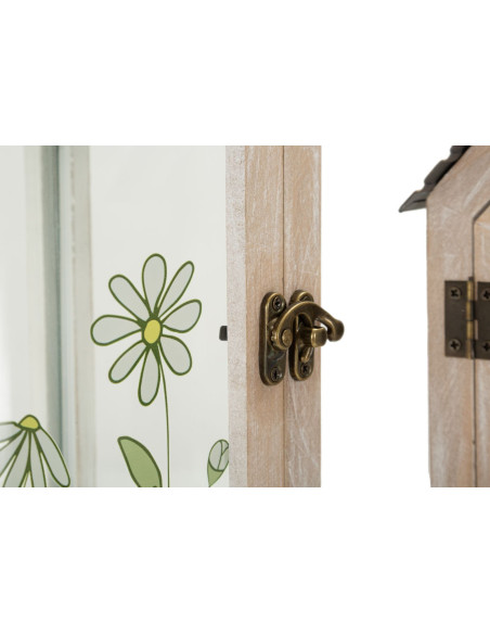 LANTERNE HOME FLOWER COPPIA CM 18X13X36-12,5X8,5X25 (VETRO TEMPERATO) 
