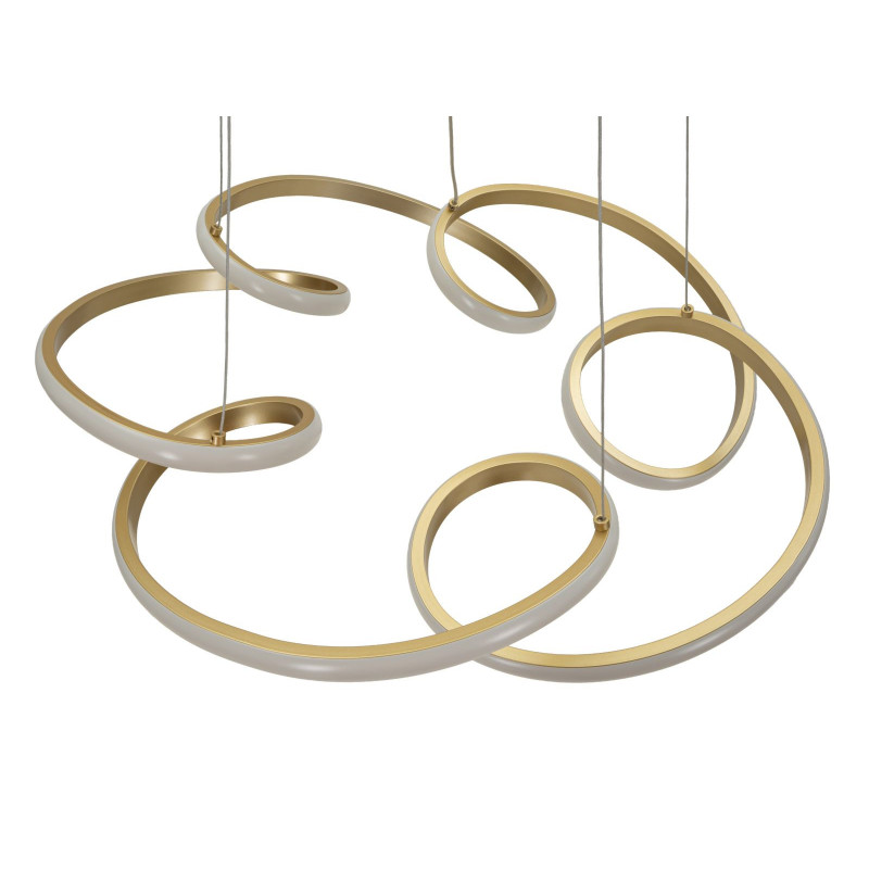 LAMPADARIO LED GLOVY GOLD CM Ø 55X120 (LUCE CON 3 TEMPERATURE DI COLORE) 