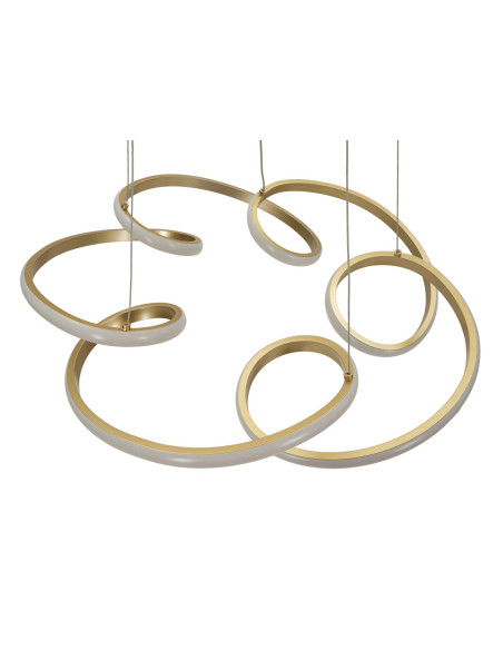 LAMPADARIO LED GLOVY GOLD CM Ø 55X120 (LUCE CON 3 TEMPERATURE DI COLORE) 