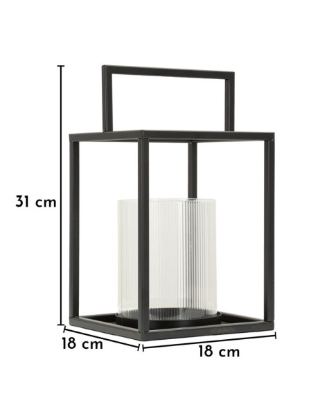 LANTERNA SIMPLY OPEN CM Ø 18X31 (VETRO TEMPERATO) 