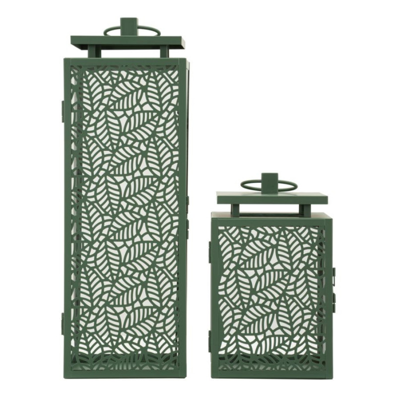 LANTERNE HALL COPPIA CM 15X14,5X41,5-15X14,5X24 (VETRO TEMPERATO) 
