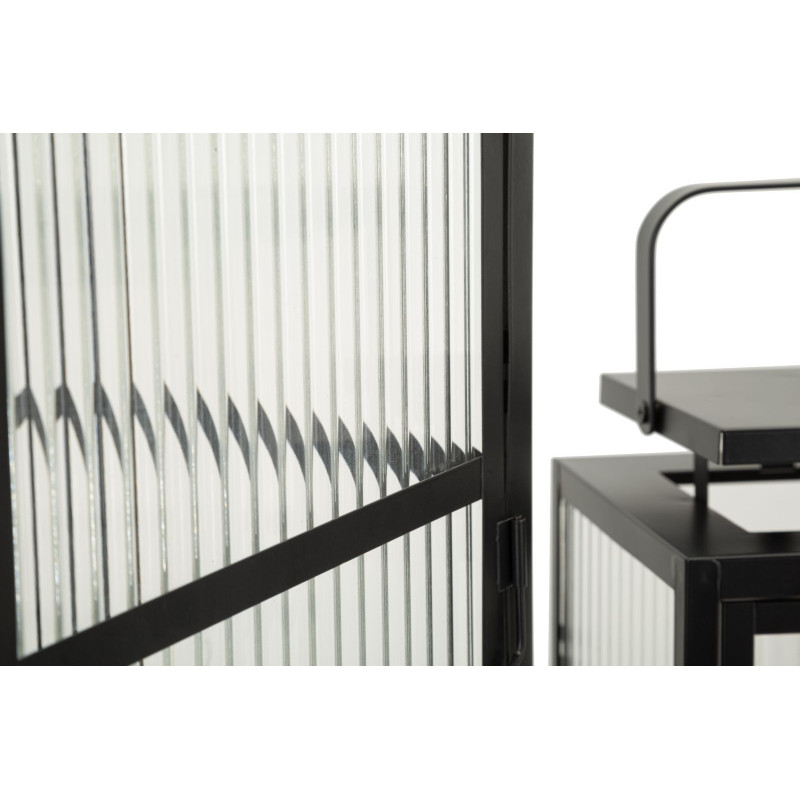 LANTERNE ANDROMEDA TRIS CM 25,5X25X50-X20,5X20X40-15,3X15X29,5 (VETRO TEMPERATO) 
