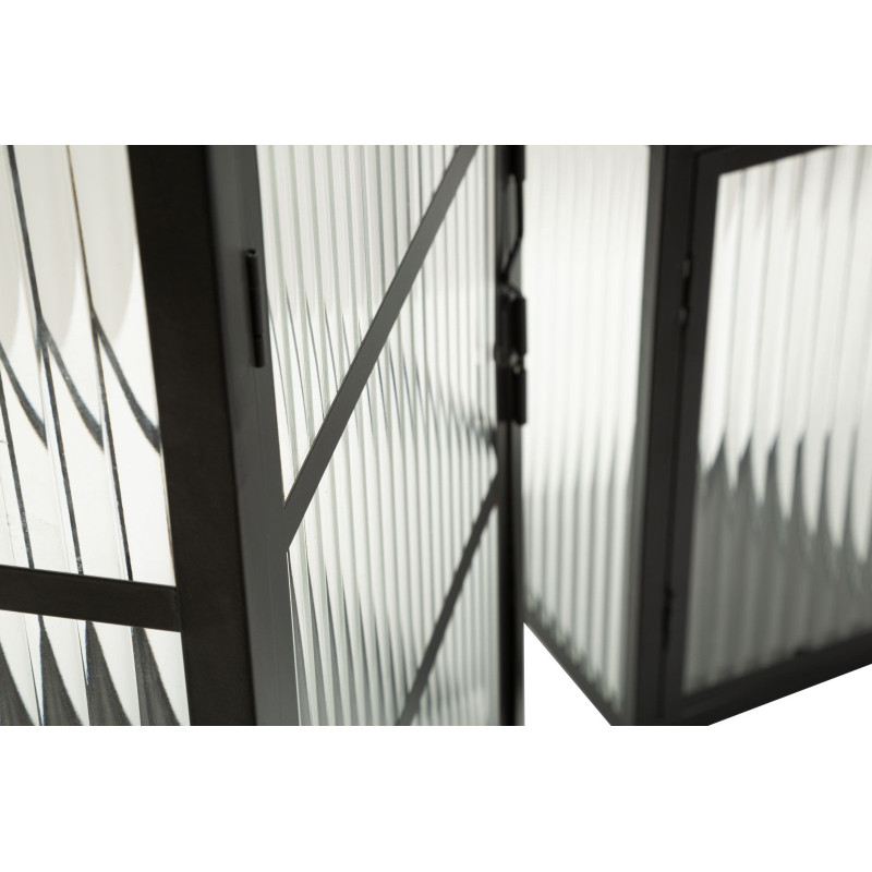 LANTERNE ANDROMEDA TRIS CM 25,5X25X50-X20,5X20X40-15,3X15X29,5 (VETRO TEMPERATO) 
