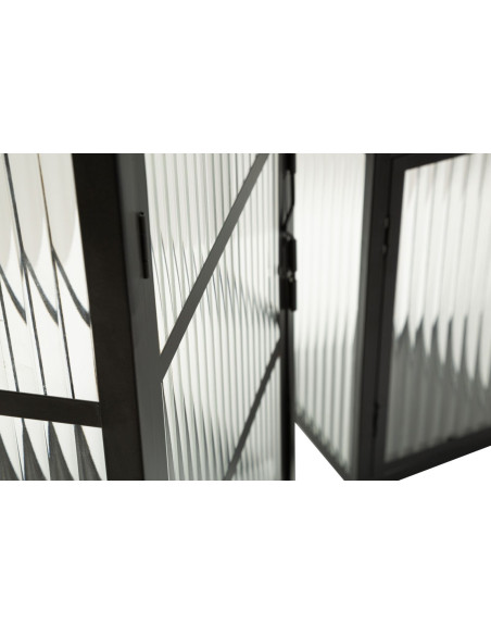 LANTERNE ANDROMEDA TRIS CM 25,5X25X50-X20,5X20X40-15,3X15X29,5 (VETRO TEMPERATO) 