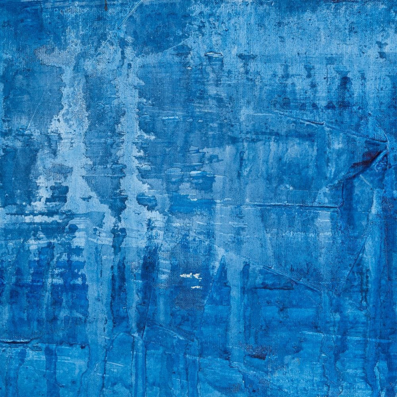 Lot de 2 Grandes Toiles murales peintes design marin 90x180 Bleu Beige Horizéna 